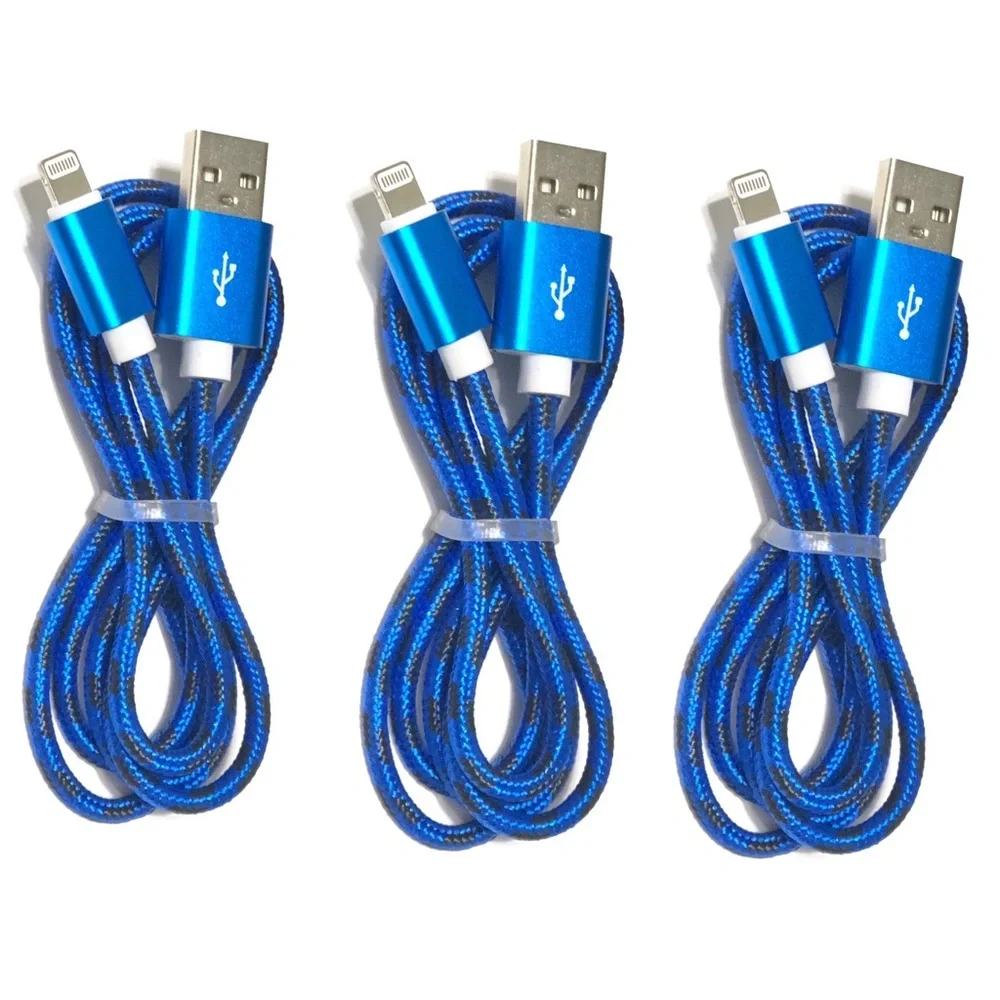 3 Pack Lightning Cables Charging for iPhones 7/8/X/11/12/13.